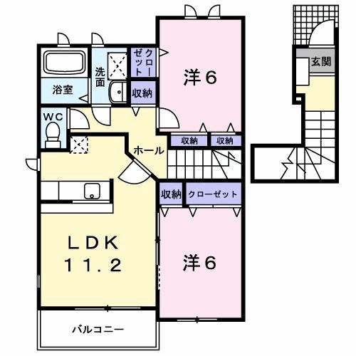 コートデイジーＢの間取り