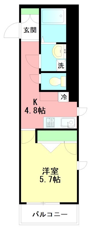 海老名市今里のマンションの間取り