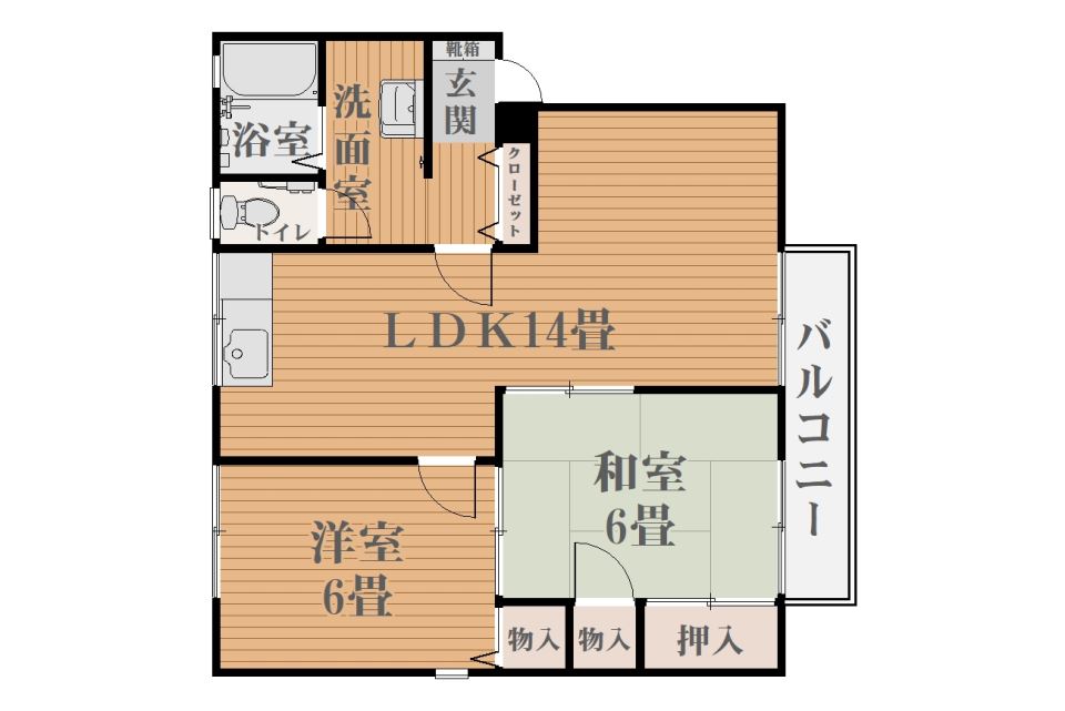 セジュール御船手の間取り