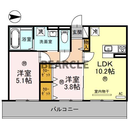 セジュール鏡が浜の間取り