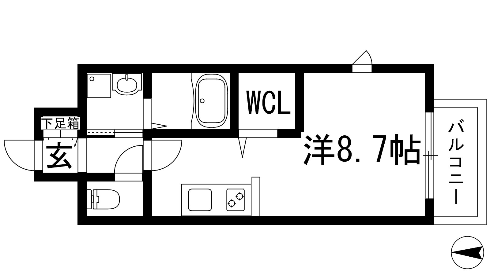 川西市中央町のマンションの間取り