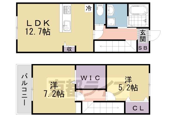 【カサデフローラ淀の間取り】