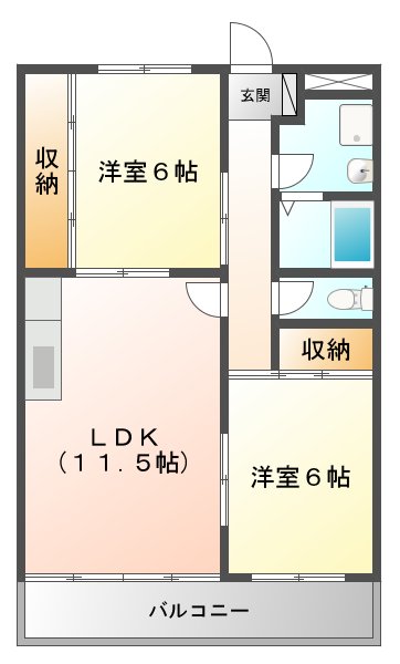 パレスインビレッジIIの間取り