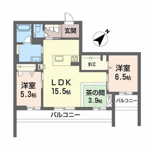 【熊本市東区御領のアパートの間取り】