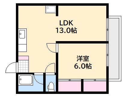 広島市西区楠木町のマンションの間取り