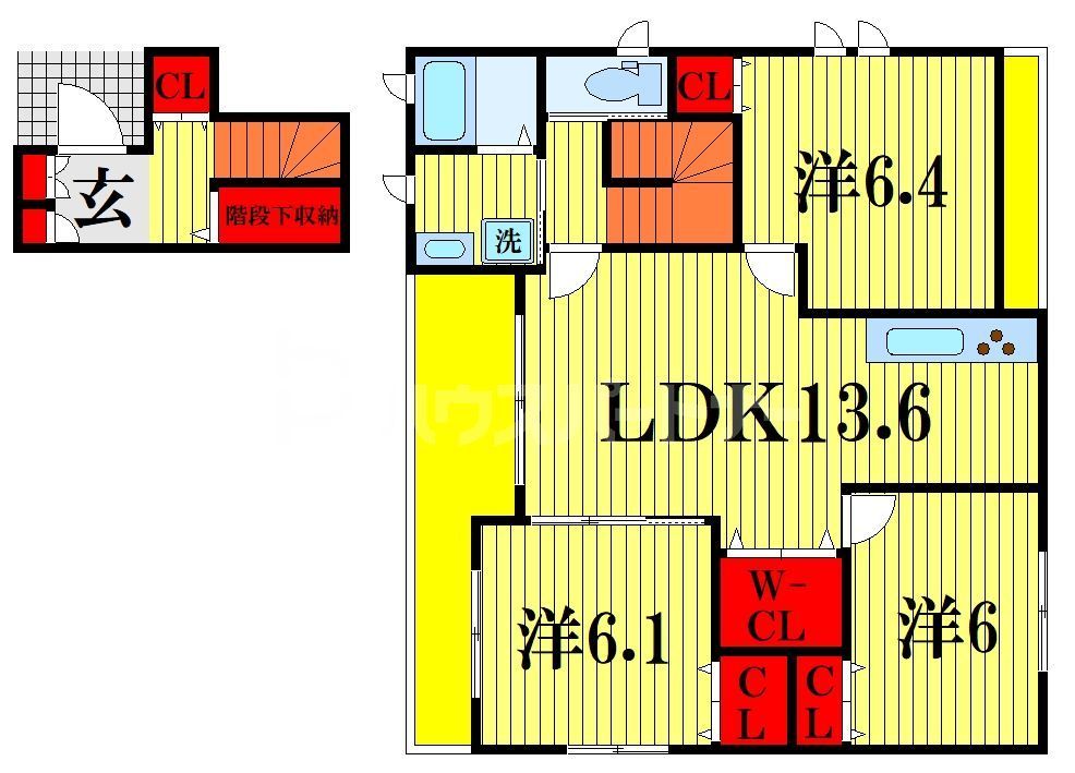 足立区西新井栄町のマンションの間取り