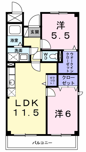 ポレール伊川　IIの間取り