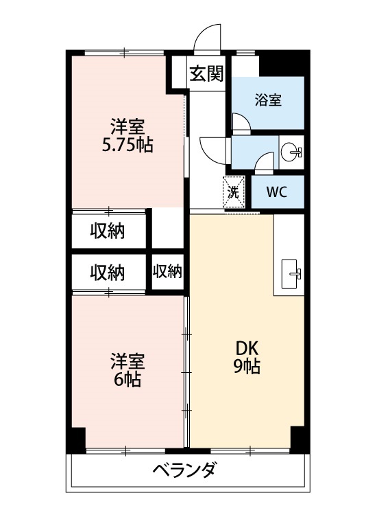 五明ハイツの間取り