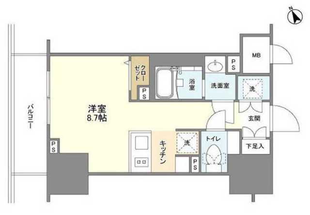 台東区蔵前のマンションの間取り