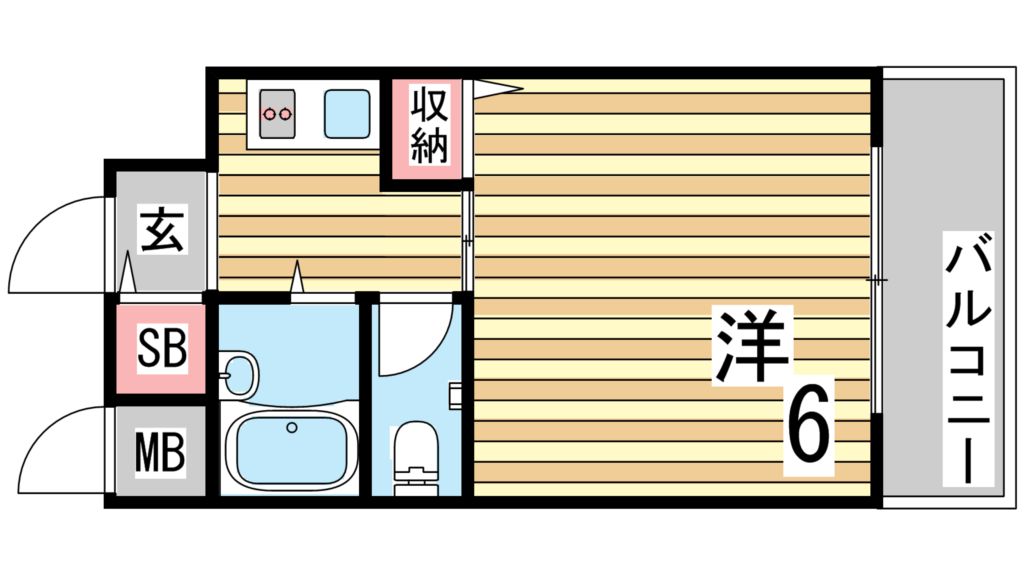 神戸市垂水区塩屋町のマンションの間取り