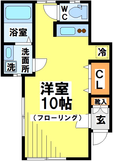 調布市佐須町のアパートの間取り