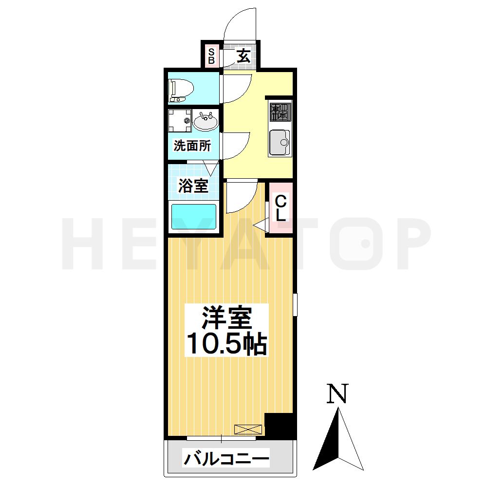 名古屋市瑞穂区彌富通のマンションの間取り