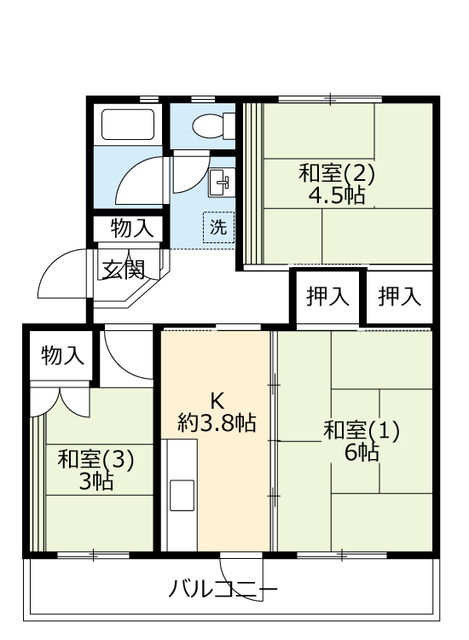 ＵＲ泉北茶山台二丁の間取り