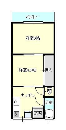 天神コーポの間取り