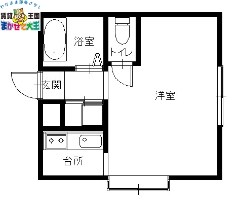 長崎市扇町のマンションの間取り