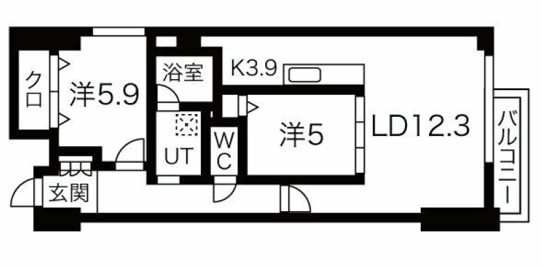 名古屋市緑区鳴子町のマンションの間取り