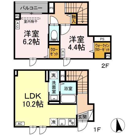 荒川区荒川のアパートの間取り