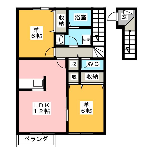 アルコバレーノ　Ｂの間取り