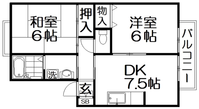 アイリー楠葉丘の間取り