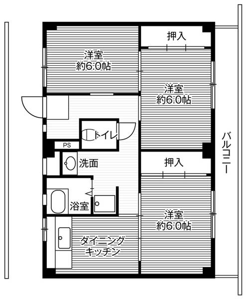 ビレッジハウス下九沢3号棟の間取り