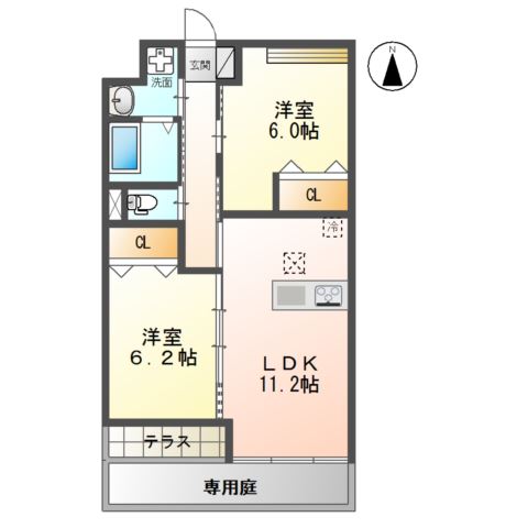 小田原市飯泉のマンションの間取り