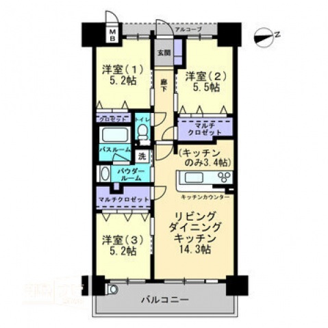 【アルファスマート白楽町の間取り】