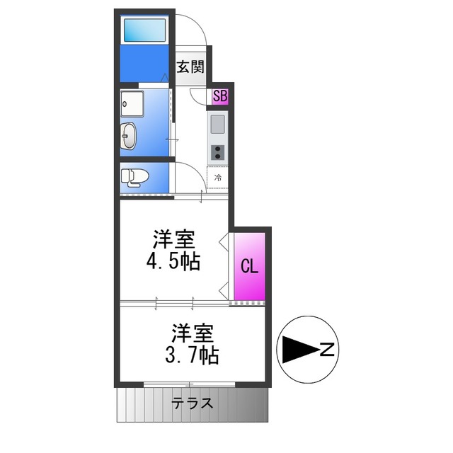 COSMO WAKAEMINAMIの間取り