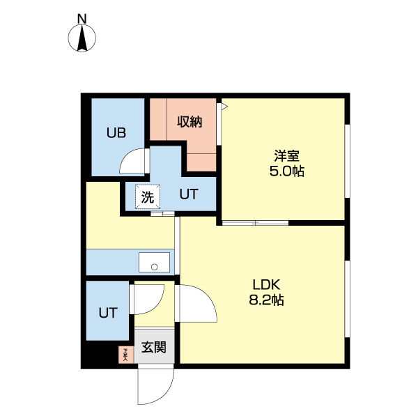 札幌市北区北二十条西のマンションの間取り