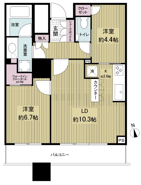 足立区千住のマンションの間取り