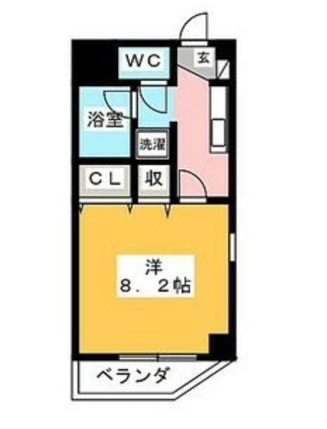 名古屋市瑞穂区洲山町のマンションの間取り