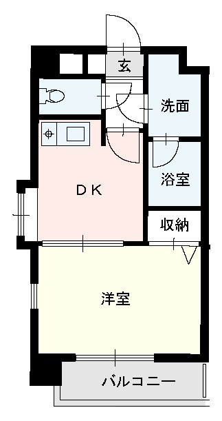 1DK Mansion in Hakata-ku, Fukuoka, Fukuoka — photo 2 of 3