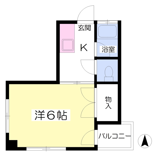 松山市清水町のマンションの間取り