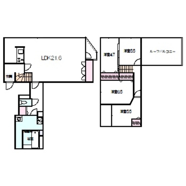 大阪市都島区都島本通のマンションの間取り