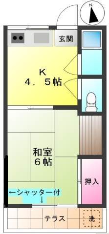 東京都板橋区高島平１（アパート）の賃貸物件の間取り