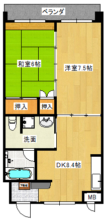 コモリエーゼ大野の間取り