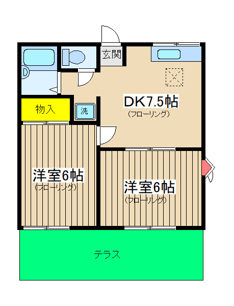 タウンハイツ富士見の間取り