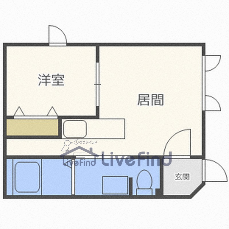 北海道札幌市豊平区中の島一条１４（アパート）の賃貸物件の間取り