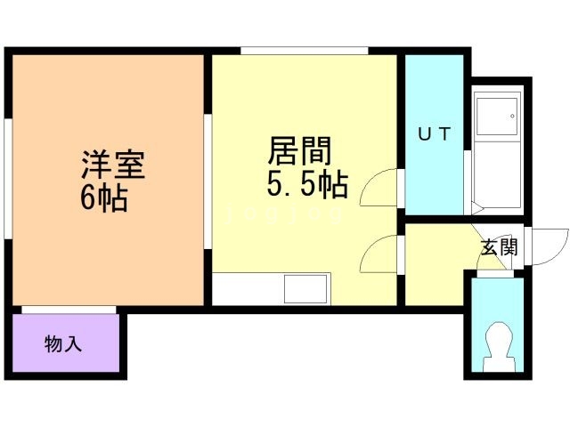 札幌市東区北四十四条東のマンションの間取り