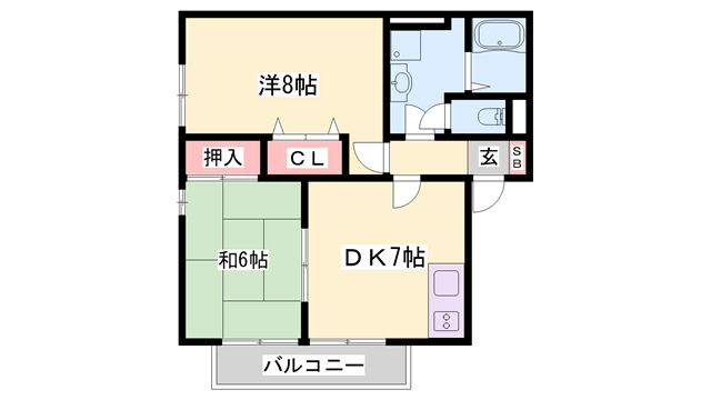 ユウハイツ山崎の間取り