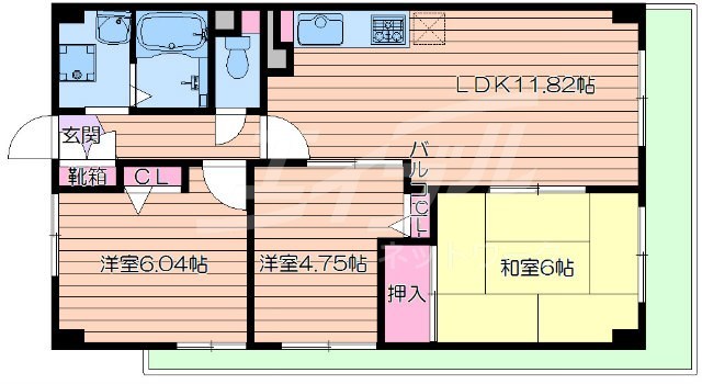 ベルヴュー南が丘の間取り