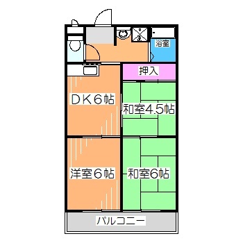 サニーハイツ健翔の間取り