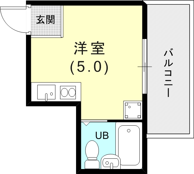神戸市兵庫区上三条町のマンションの間取り
