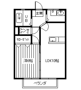 郡山市安積町笹川のアパートの間取り