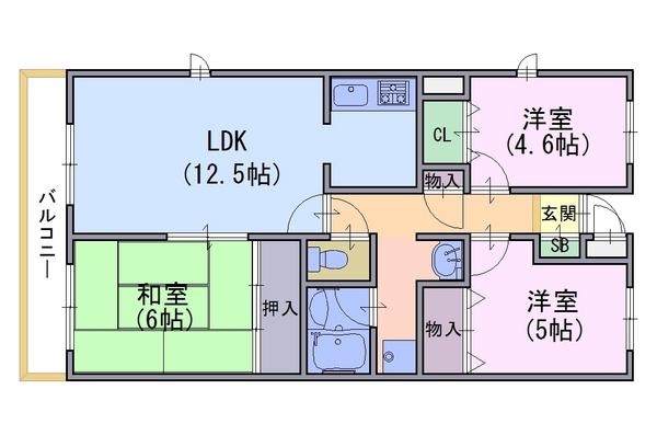 ベルク長岡京の間取り