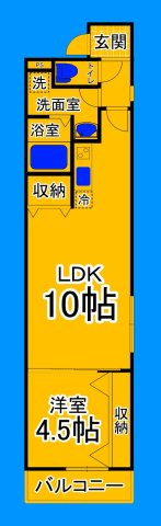 堺市堺区北旅籠町東のアパートの間取り