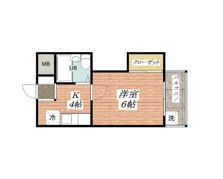 テースト西田中の間取り