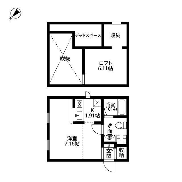 加須市富士見町のアパートの間取り