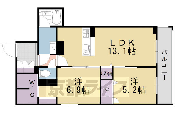 シャーメゾン　セレナイトの間取り