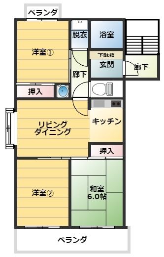 【日高市大字上鹿山のマンションの間取り】