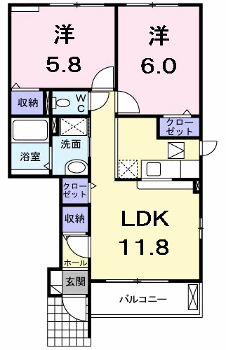 サンク　セリーナの間取り